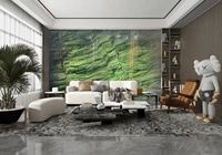 Grande dalle murale translucide en marbre vert Columbia moderne, polie et étanche, pour villas de luxe et complexes hôteliers, garantie à vie