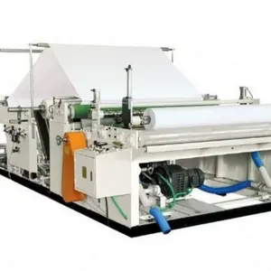 Máquina de rollos de papel higiénico totalmente automática, línea de producción de rebobinado de papel tisú