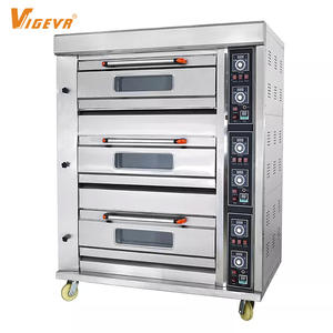 Horno de Convección a Gas Comercial de 2 Niveles y 4 Bandejas para Panadería con Función de Vapor y Control de Termostato para Pan, Pasteles y <span class=keywords><strong>Pizza</strong></span> - Product Image 2