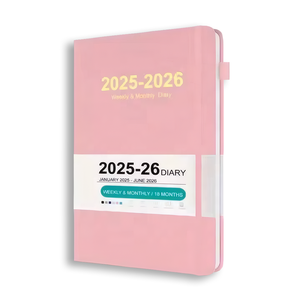 Bloc-notes de bureau personnalisé avec logo, carnet multifonctionnel pour étudiants, format A5/B5, couverture rigide en cuir PU, planificateur académique avec liste de contrôle de <span class=keywords><strong>18</strong></span> <span class=keywords><strong>mois</strong></span> - Product Image 2