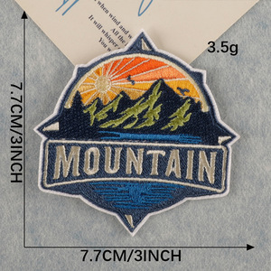 Parche bordado termoadhesivo de tela duradera para camping, con logotipo personalizado y patrón de letras, al por mayor - Product Image 3