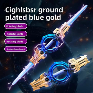 Nouveau <span class=keywords><strong>sabre</strong></span> <span class=keywords><strong>laser</strong></span> rétractable en plastique à double tête rotatif avec effet de changement de couleur Jouet unisexe - Product Image 4
