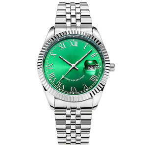 Nouveau produit 2022 montre à <span class=keywords><strong>lunette</strong></span> Unique avec calendrier grossissant montre à Quartz lumineuse de haute qualité cadeau d'affaires montre-bracelet Relojes - Product Image 3