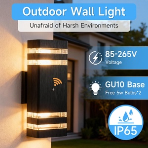 Lámpara de Pared <span class=keywords><strong>LED</strong></span> con Sensor Fotoeléctrico de 3000K, Aplique de Pared <span class=keywords><strong>LED</strong></span> Decorativo para Exteriores de Doble Cabezal, Impermeable IP65, Encendido al Anochecer y Apagado al Amanecer - Product Image 2