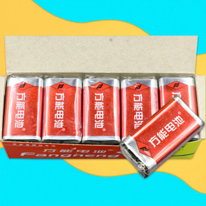 Pile de rechange Fangneng 9V 6F22 argentée pour multimètre et alarme, usage industriel, neuve - Product Image 1