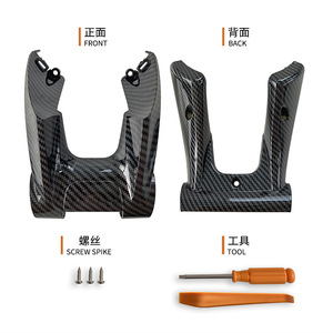 Mercedes-Benz C-Class Steering Wheel Trim Kit Black <b>Plastic</b> Sports Style Decorative <b>Frame</b> For Flat Bottom Steering Wheel - Product Image 4