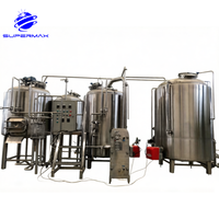 Ligne d'équipement de brassage de bière artisanale commerciale, cuve de fermentation 300L 500L 1000L en acier inoxydable SUS304, ligne de production automatique
