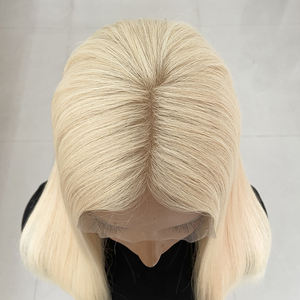 Wholesale Blonde European <b>Hair</b> Lace Front Wig 100% Human <b>Hair</b> Lace Glueless Wigs <b>for</b> White Women #60 - Product Image 2