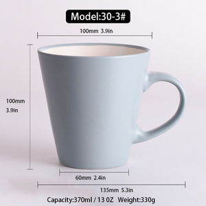 ModernQiu Logotipo personalizado Taza de cerámica Estilo nórdico Macaron Color Taza de <span class=keywords><strong>café</strong></span> Pareja 13OZ 370ML Coffee <span class=keywords><strong>Mile</strong></span> Cup - Product Image 6