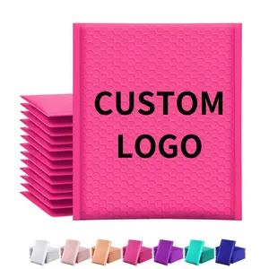 Recyclable Bubbled Envelopes Custom Logo Shipping Parcel Plastic Postal Mailing Pouch Eco-Friendly Hot Pink Bubble Mailer 6x9