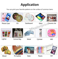 Digitale 6 Kleuren Mini Size Direct Diy Pen Id Kaart Cd Pvc Glas Lederen Metalen Houten Telefoonhoesje Led Inkt Jet Flatbed Uv Printer A4