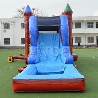 Château gonflable combiné Swirl Marble avec toboggan aquatique et piscine pour extérieur