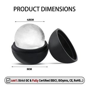Factory Wholesale Reusable Silicone Sphere Mold Custom Small Round <b>Cube</b> Ice Ball Maker for Drinks With Logo - Product Image 4
