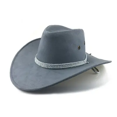 HT-0312 yaratıcı meslek toplu keçe kovboy şapkası Unisex yetişkin süet batı ucuz kovboy şapkası s için satış