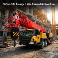 Truk Crane Bekas 50t Seri STC500 Tinggi Angkat Maksimum 59m Boom Berbentuk Diamond Cat Asli