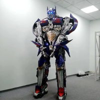 Costume de mascotte de super-héros robot en fer LED réaliste et portable, de fabrication professionnelle, pour défilés et événements promotionnels