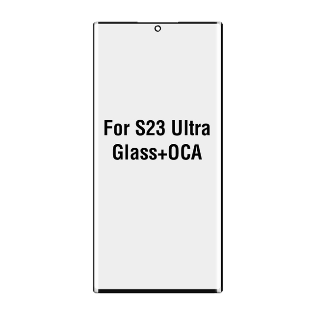 Spot Goods Lcd Screen Front Outer Glass Replacement Lcd OCA Front Glass for Samsung S23 Ultra