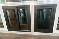 Ventanas de PVC de Diseño Americano, Doble Acristalamiento, Ventana Abatible de PVC