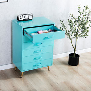 Colore blu cielo mobili soggiorno in metallo acciaio <span class=keywords><strong>cassettone</strong></span> 6 cassettiera cassettiera divano <span class=keywords><strong>letto</strong></span> armadietto laterale con piedini - Product Image 1