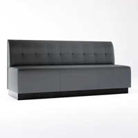 Vente en gros de canapé en cuir PU au design moderne banc à boutons pour restaurant, café, discothèque, banc à panneaux pour sièges de luxe