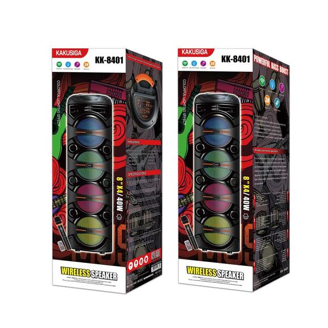 KAKUSIGA Wholesale Portable Party Speaker Outdoor Karaoke Speaker With Wireless Microphone Remote Control for Event Gathering