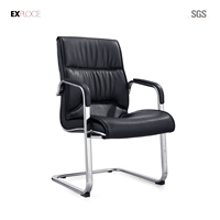 Chaise de bureau pour dirigeant, directeur, visiteur et chaise de conférence exécutive en cuir PU avec cadre pour bureau