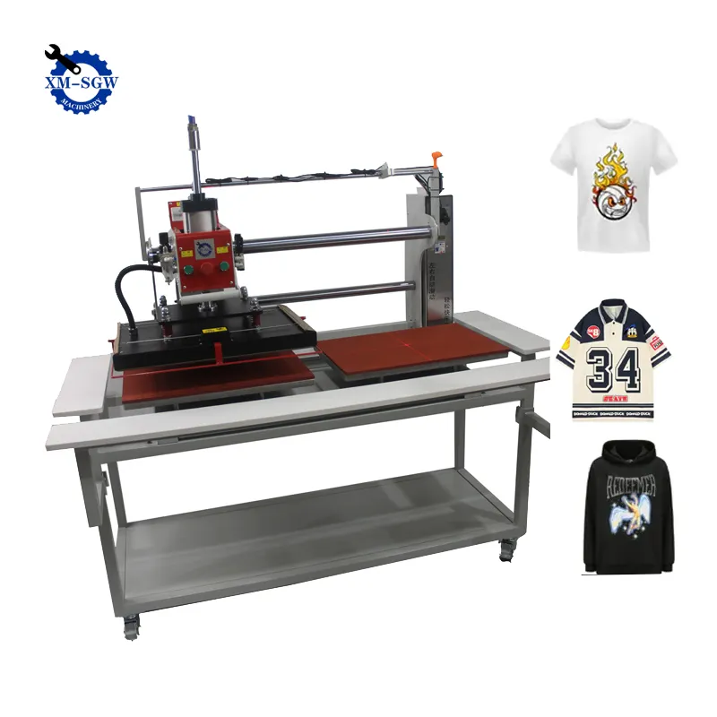 Verkaufsschlager individuell geprägt automatisch T-Shirt pneumatische Druckmaschine Heißpresse Maschine für T-Shirt