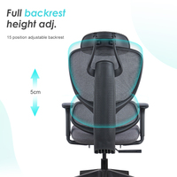 Chaises de bureau avec roulettes, chaise de travail ergonomique haut de gamme à dossier divisé réglable, soulageant la pression