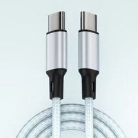 Câble USB C 1M/1.5m/2M en nylon tressé PD60W 100W Charge rapide Type C vers C pour Samsung pour iPhone 16 15 Transfert de données haute vitesse