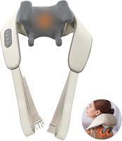Masseur de cou Eveekon avec chaleur et shiatsu, masseur de cou et d'épaules rechargeable, masseur de cou, d'épaules et de dos