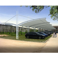 Estructura de Membrana con Armazón de Acero Directo de Fábrica, Impermeable, Resistente al Fuego y al Viento, Tamaño y Color Personalizables, Cobertizo para Estacionamiento de Autos