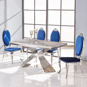 Cadeiras de jantar de veludo, cadeiras de aço inoxidável de veludo com design moderno da europa