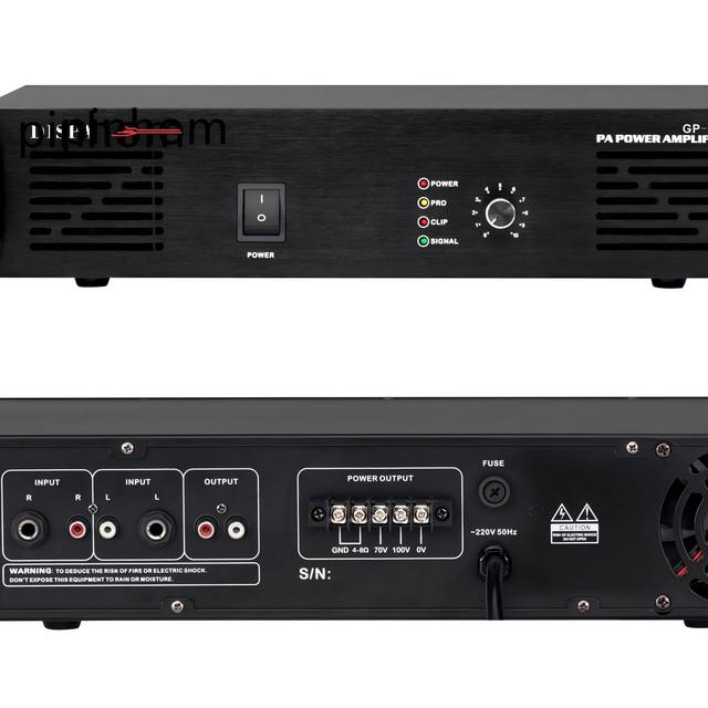Pinhom 1 TCPIP Digital Audio Power Amplifier 2 3 MIC Inputs 1 AUX Input Full Function Key Operation Zone Security 100W for