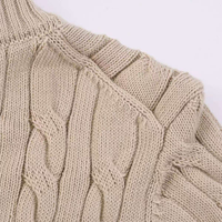 Pull en tricot décontracté de luxe personnalisé avec fermeture éclair intégrale, cardigan d'hiver avec broderie