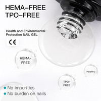 Vernis à ongles professionnel transparent mat sans HEMA, sans UV, écologique, longue tenue, 15 ml, sans résidu, avec logo personnalisé