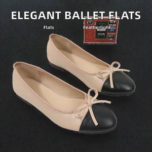 Zapatos Planos de Mujer, Elegantes, con Plantilla de Cuero PU Ligero, Diseño de Lazo, Punta Cerrada, para Primavera/Otoño - Product Image 2