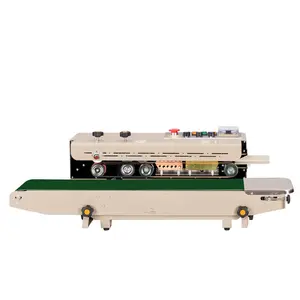 Automatic plastic bag sealer continuous band sealing machine with date code printing
