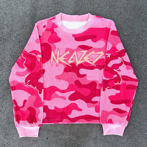 T-shirt Termica a Maniche Lunghe in Tessuto Waffle Mimetico Personalizzato per Uomo, Stile Streetwear Hip-hop - Product Image 3