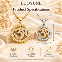 LUOYUNE Collier avec pendentif Om, couleur or et argent, pierre ronde scintillante, symbole spirituel, bijoux à porter au quotidien, cadeau pour hommes et femmes