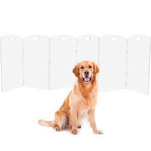 Puerta Plegable de Cuatro Paneles de Acrílico Moderno de Alta Transmitancia para Mascotas, para Interiores, Escaleras y Pasillos, con Botón de Cierre - Product Image 1
