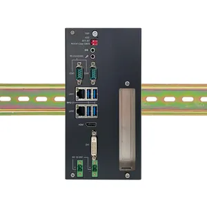 H110芯片组Din导轨嵌入式IPC工业电脑支持LGA 1151 6 / 7 / 8 / 9 CPU 12V/24V 1 * PCIe x8