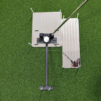 SwingPerfect Golf Grand Ensemble de Miroirs de Putting 3 Pièces en Acier Double Face Miroir d'Épaule Outil H en Fibre de Carbone Aide à l'Entraînement