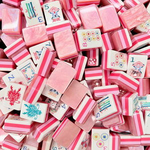Juego de Mahjong Americano Personalizado de Acrílico Rosa, 160 Fichas, 4 Capas, Diseño Completamente Personalizado - Product Image 1