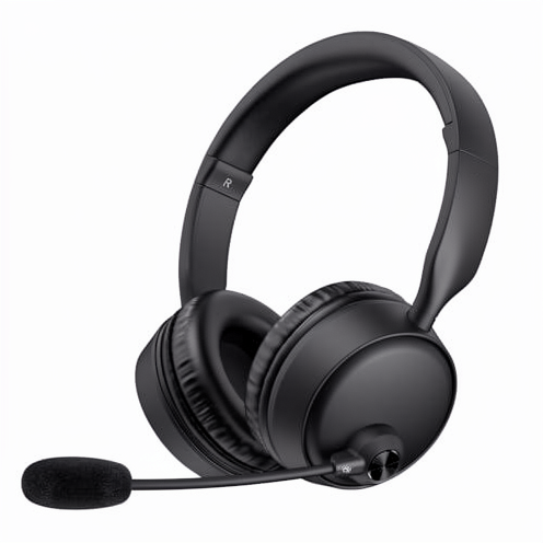 On-Ear Headset Microphone Sound Isolation Mute Button 60 Hours Playtime USB Type-C for Cell