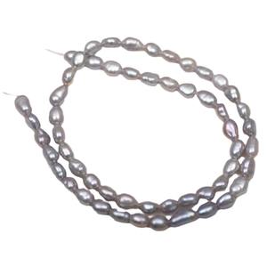 Collier de perles d'eau douce naturelles baroques grises, brillantes des deux côtés, environ 5 mm, accessoire semi-fini pour bricolage, perles blanches - Product Image 5