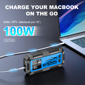 Arrancador de Baterías de Emergencia Multifunción de 8000A y 100w para Automóviles y Portátiles, Paquete de Baterías de 12v, Arrancador de Alta Calidad con Banco de Energía - Product Image 3