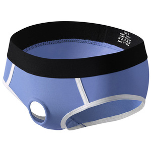 Ropa interior de punto sexy para <span class=keywords><strong>hombres</strong></span> con inserciones vibratorias Estampado de anillo de silicona sin quitarse para homosexuales - Product Image 5