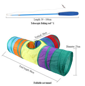 Promotionele Cadeaus Regenboog Katten <span class=keywords><strong>Tunnel</strong></span> Drie Gaten Kanaal Bulk Katten Speelgoed Set 22 Stuks per Set - Product Image 4
