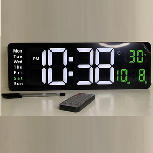 5 zoll doppelfarbdisplay wandmontage & desktop <span class=keywords><strong>led</strong></span>-uhr mit datum und temperatur und <span class=keywords><strong>timer</strong></span> - Product Image 5