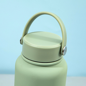 Đen 32 oz cảm ứng mềm mại cao su sơn thể thao chân không Flask thép không gỉ phòng tập thể dục cách điện rộng miệng chai nước với xử lý - Product Image 5